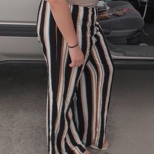 Palazzo pants - black yellow white